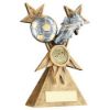 Picture of Brz|pew|gold Football And Boot On Tri Star Riser With Plate (1in Cen) - 4.75in