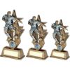 Picture of Brz|pew|gold Male Football Figure On Star Backdrop With Plate (1in Centre) - 6"