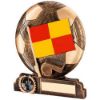 Picture of Brz|gold|red|yellow Resin Linesman With Plate (1in Centre) - 6.5in