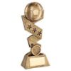 Picture of Brz|gold Football On Zig Zag Star Ribbon With Plate (1in Centre) - 10in