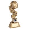 Picture of Brz|gold Football On Zig Zag Star Ribbon With Plate (1in Centre) - 10in