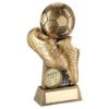 Picture of Brz|gold|pew Flatback Football And Boots On Riser With Plate (1in Cen) - 5in