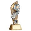 Picture of Brz|pew|gold Football And Boot On Mesh Backdrop With Plate (1in Cen) - 5in