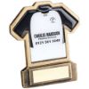 Picture of Brz|gold Resin Football Shirt Plaque With Plate - (Shirt C) 4.5in