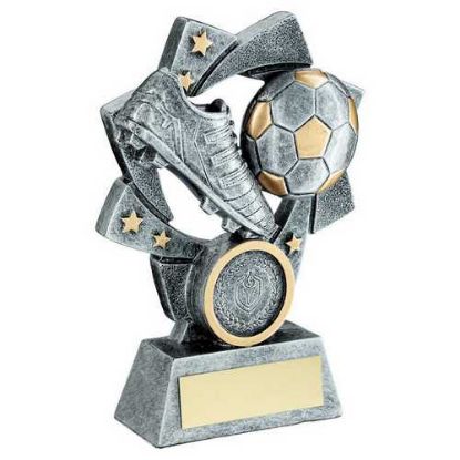 Picture of Pew~gold Football Star Spiral With Plate (1in Centre)