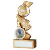 Picture of Gold|silver Football And Boot On Multi Star Curve With Plate (1in Centre) - 5in