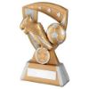 Picture of Gold|silver Football And Boot On 4 Star Shield With Plate (1in Centre) - 6in