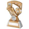Picture of Gold|silver Football And Boot On 4 Star Shield With Plate (1in Centre) - 6in
