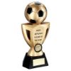 Picture of Gold|black Football On Cup With Plate (1in Centre) Most Improved - 10in