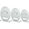 Picture of White|silver Printed Glass Oval With Football Insert And Plate - 6.5in