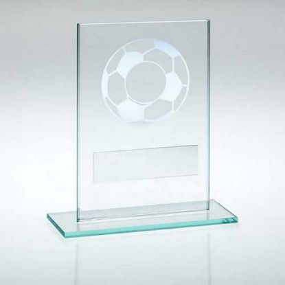 Picture of Jade Glass With Silver Football And Plate (1in Centre) - 4.5in