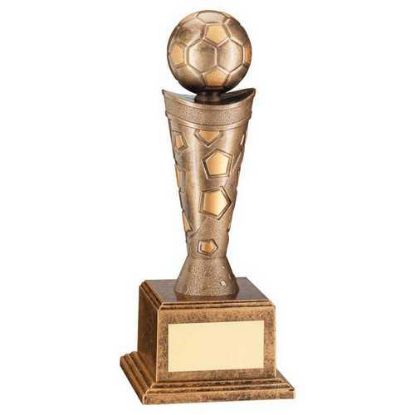 Picture of Bronze~gold Plastic Football Figure On Base
