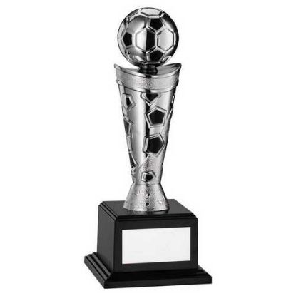 Picture of Silver~black Plastic Football Figure On Base