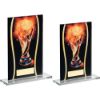 Picture of Clear Glass Rectangle With Printed Football With Plate (5mm Thick) - 7.25in