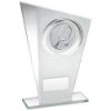 Picture of White|silver Printed Glass Plaque With Tennis Insert And Plate - 6.5in