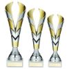 Picture of Silver|gold Plastic V Trophy Cup - 11.25in