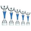 Picture of Silver|blue Snakeskin Trophy Cup With Plate - 7.5in