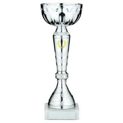 Picture of Silver Trophy Cup With Gold Wreath And Plate