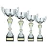 Picture of Silver|gold Trophy Cup With Handles And Plate - 14.75in