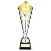 Picture of Silver|gold Metal Star Trophy Cup With Plate - 18.25in