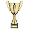 Picture of Gold Conical Trophy Cup With Handles And Plate - 10.25in