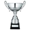 Picture of Silver Half Bowl With Handles Assembled Trophy And Plate - 10in