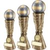 Picture of Brz|pew|gold Gaelic Football Leaf Column With Plate (1in Centre) - 7in