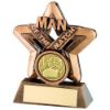 Picture of Brz|gold Man Of The Match Mini Star With Gaelic Football Insert & Plate - 3.75in