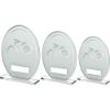 Picture of White|silver Printed Glass Oval With Gaelic Football Insert And Plate - 7.25in