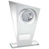 Picture of White|silver Printed Glass Plaque With Shooting Insert And Plate - 7.25in