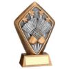 Picture of Brz|gold Diamond Holder With Badminton Disc With Plate - 5.25in