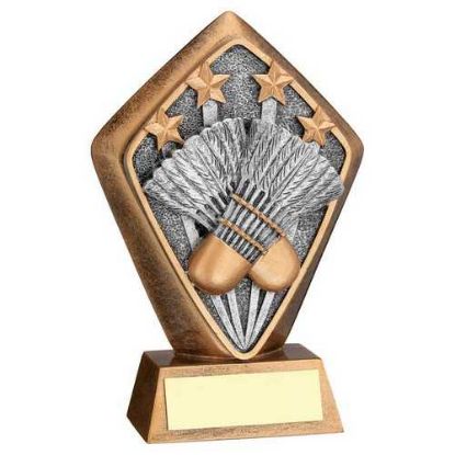 Picture of Brz~gold Diamond Holder With Badminton Disc With Plate