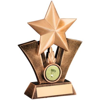 Picture of Brz~gold Generic Star With Badminton Insert With Plate