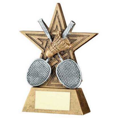 Picture of Brz~pew~gold Badminton Star Line Series With Plate