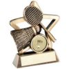 Picture of Brz|gold Badminton Mini Star With Plate (1in Centre) - 4.25in