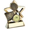 Picture of Brz|gold Badminton Mini Star With Plate (1in Centre) - 4.25in