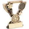 Picture of Brz|gold Badminton Mini Cup With Plate (1in Centre) - 4.25in