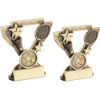 Picture of Brz|gold Badminton Mini Cup With Plate (1in Centre) - 4.25in