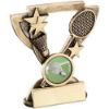 Picture of Brz|gold Badminton Mini Cup With Plate (1in Centre) - 4.25in