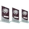 Picture of Brown Marble Printed Glass Plaque With Dominoes Insert And Plate - 8.25in
