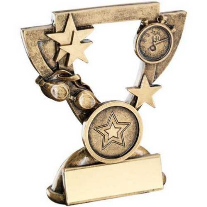 Picture of Brz~gold Swimming Mini Cup With Plate (1in Centre)