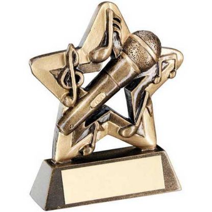 Picture of Brz~gold Music Mini Star With Plate