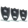 Picture of Stone Effect Glass Shield With Music Centre And Plate - 8in