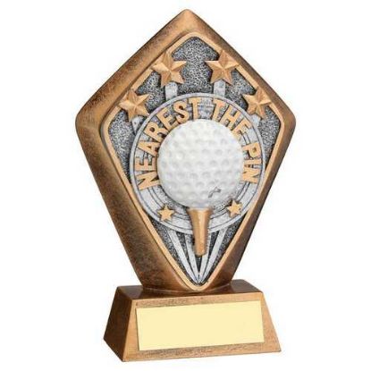 Picture of Brz~gold Diamond Holder With Nearest The Pin Disc And Plate