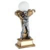 Picture of Brz|pew Male Golf Figure With Ball On Backdrop With Plate - 5.75in