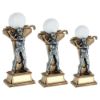 Picture of Brz|pew Male Golf Figure With Ball On Backdrop With Plate - 5.75in