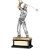 Picture of Brz|pew Back Swing Golfer On Black Base With Plate - 14in