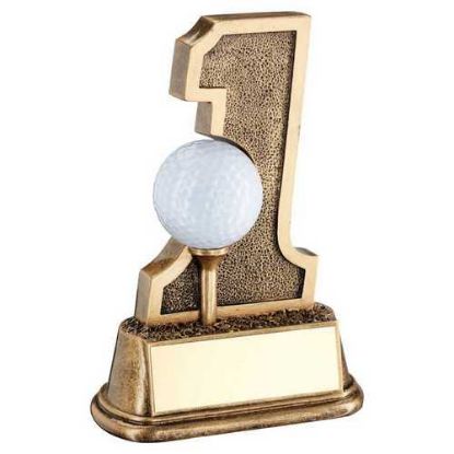 Picture of Brz~gold Golf Hole In One Ball Holder With Plate