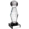 Picture of Clear Glass Lasered Golf Column On Black Base N.T.P - 7.25in