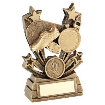 Picture of Brz~gold Shooting Star Series Athletics With Plate (1in Centre)